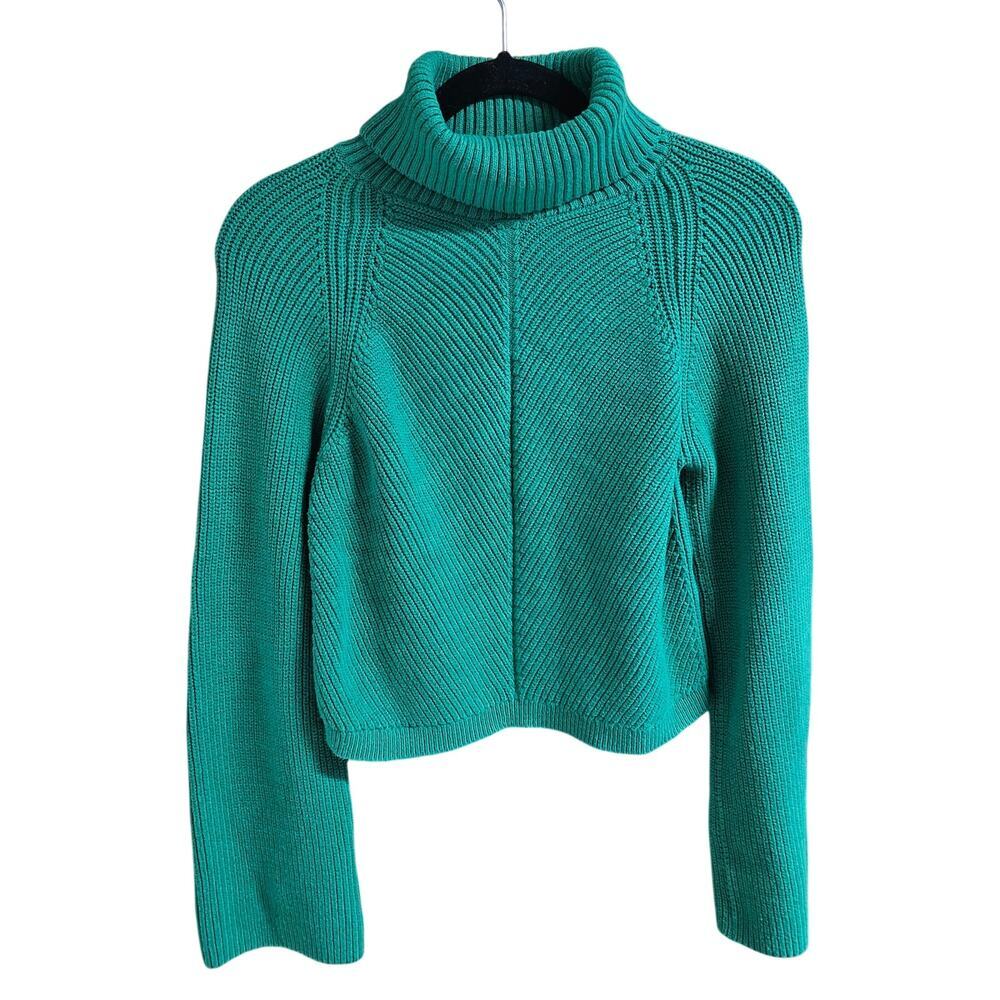 Anthropologie by Maeve Women's Turtleneck Knit Crop Sweater Size Midium - Picture 4 of 9